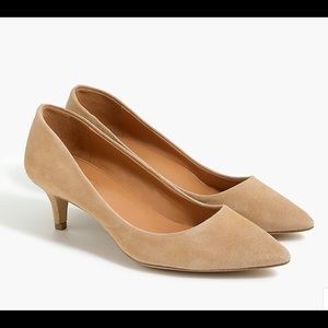 J Crew kitten heel pumps size 7, color Tan